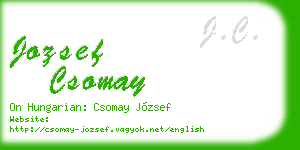 jozsef csomay business card